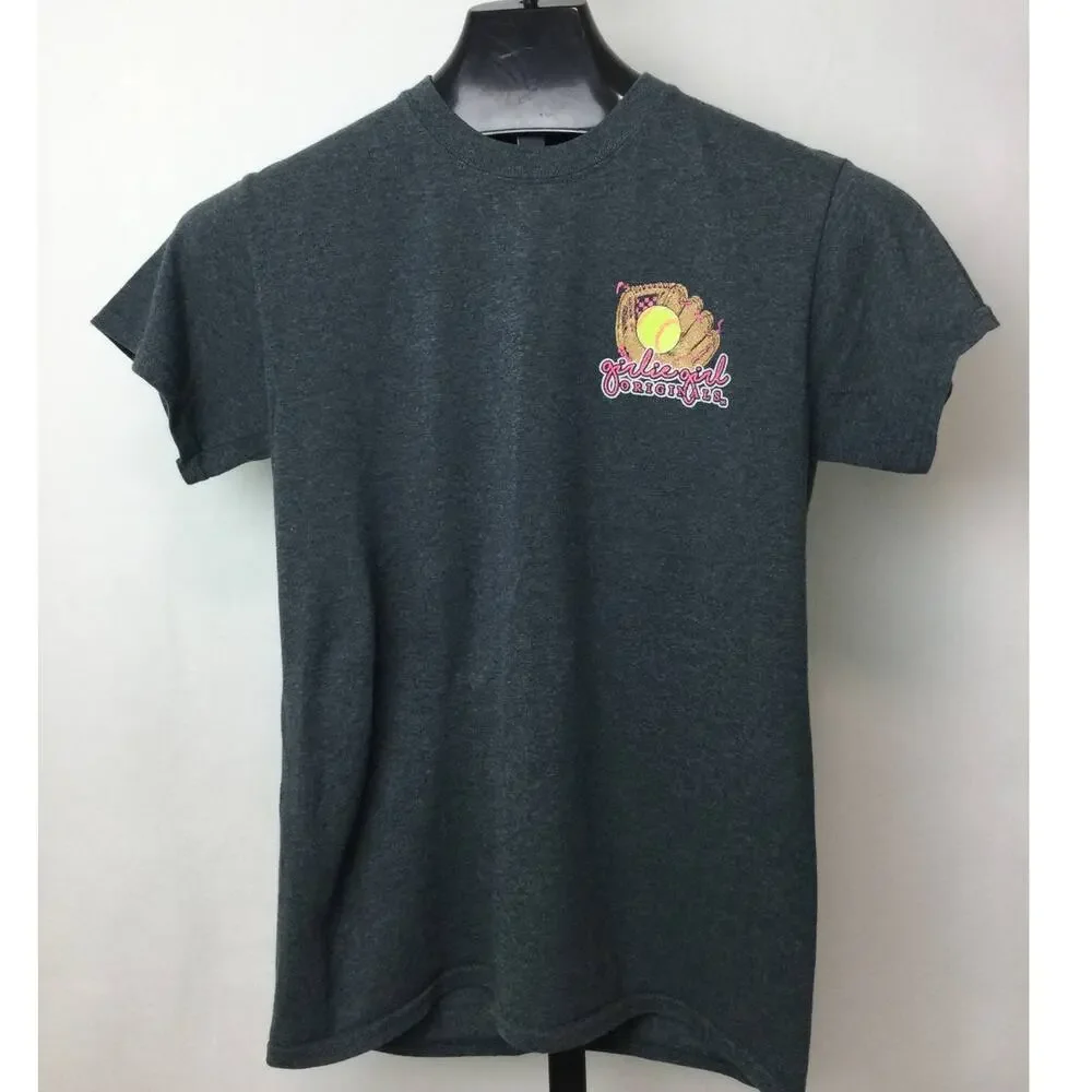 Girlie girl originals All You Need is Love and Softball Glittery T shirt - Picture 2 of 4